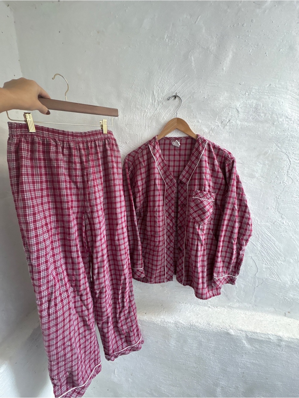 vintage Cherokee 100% cotton plaid pajama set
